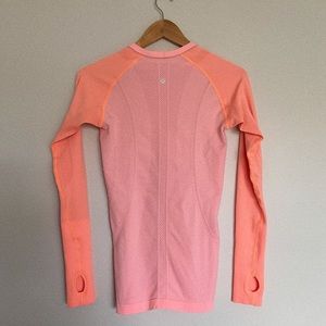 Lululemon pink/orange swiftly long sleeve